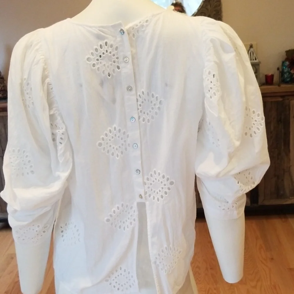 Zara Top with cut work embroidery